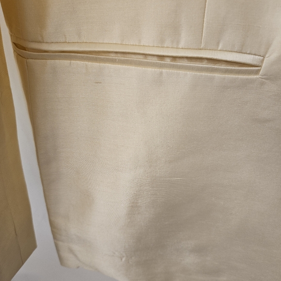 NWT - Silk Taffeta Lauren Ralph Lauren "Soft Cream" Dress Blazer - Size 16 - Picture 10 of 11